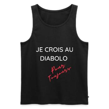 Cadeau humour diabolo cirque passion drôle - Débardeur bio Premium Homme - noir - Devant - Michal (187cm)