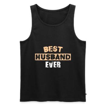 BEST HUSBAND EVER - Männer Premium Bio Tank Top - Schwarz - Vorne - AI Model Male 178 light (178cm)