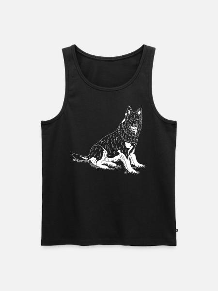 Altdeutscher Schäferhund - Männer Premium Bio Tank Top - Schwarz