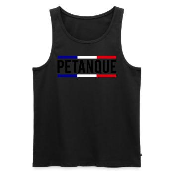 Pétanque Boule Boccia Frankreich Fahne Spieler - Männer Premium Bio Tank Top - Schwarz - Vorne - AI Model Male 178 light (178cm)