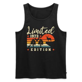 Limited 1973 Forest Edition - Men's Premium Organic Tank Top - black - Front - AI Model Male 178 light (178cm)