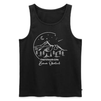 Finsteraarhorn Wandern Bergtour Berner Oberland - Männer Premium Bio Tank Top - Schwarz - Vorne - Michal (187cm)