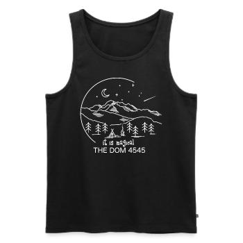 Dom Berg Wallis Bergtour Normalweg Nordflanke - Männer Premium Bio Tank Top - Schwarz - Vorne - Michal (187cm)