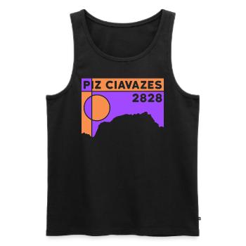 Piz Ciavazes Dolomites Escalade Sella Souvenir - Débardeur bio Premium Homme - noir - Devant - Michal (187cm)