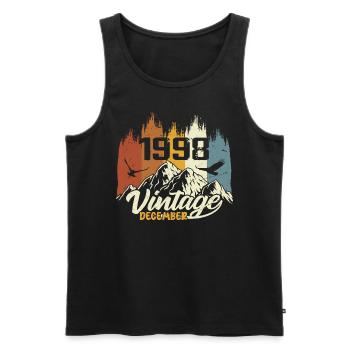 Birthday present born in December 1998 - Men's Premium Organic Tank Top - black - Front - Michal (187cm)