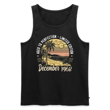 December 1968 Birthday present December 1968 - Men's Premium Organic Tank Top - black - Front - Michal (187cm)