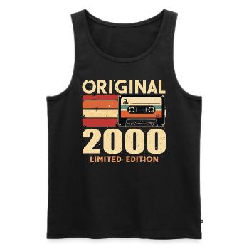 Geburtstag 2000 - Legendär Seit 2000 Geschenk 2000 - Männer Premium Bio Tank Top - Schwarz - Vorne - AI Model Male 178 light (178cm)