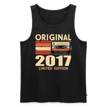 Birthday 2017 - Legendary since 2017 Gift 2017 - Men's Premium Organic Tank Top - black - Front - AI Model Male 178 light (178cm)