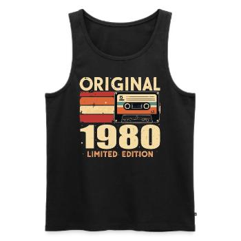 Geburtstag 1980 - Legendär Seit 1980 Geschenk 1980 - Männer Premium Bio Tank Top - Schwarz - Vorne - Michal (187cm)