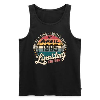 April 1995 Vintage Vintage Birthday April 1995 - Men's Premium Organic Tank Top - black - Front - Michal (187cm)