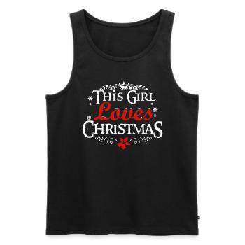 This Girl Loves Christmas - Men's Premium Organic Tank Top - black - Front - Michal (187cm)