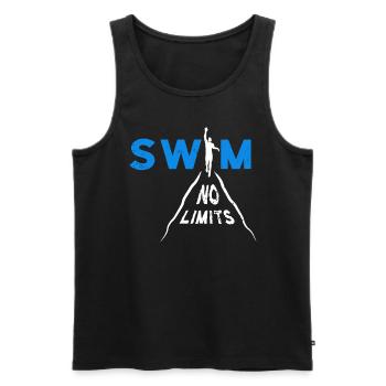 Swimming Swim No Limits - Men's Premium Organic Tank Top - black - Front - Michal (187cm)