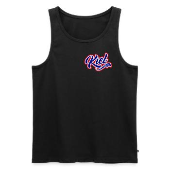 KIEL - Männer Premium Bio Tank Top - Schwarz - Vorne - Michal (187cm)