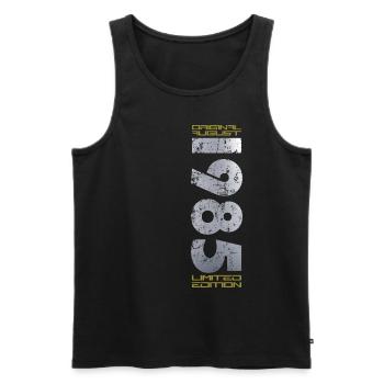 40. Geburtstag Original August 1985 Jahrgang 1985 - Männer Premium Bio Tank Top - Schwarz - Vorne - Michal (187cm)