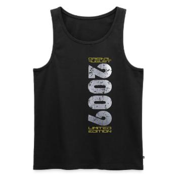 15. Geburtstag Original August 2009 Jahrgang 2009 - Männer Premium Bio Tank Top - Schwarz - Vorne - AI Model Male 178 light (178cm)