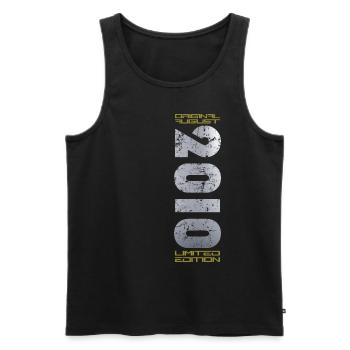 14. Geburtstag Original August 2010 Jahrgang 2010 - Männer Premium Bio Tank Top - Schwarz - Vorne - AI Model Male 178 light (178cm)