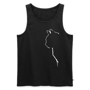 Cat Kitten Silhouette Cat Love - Men's Premium Organic Tank Top - black - Front - AI Model Male 178 light (178cm)