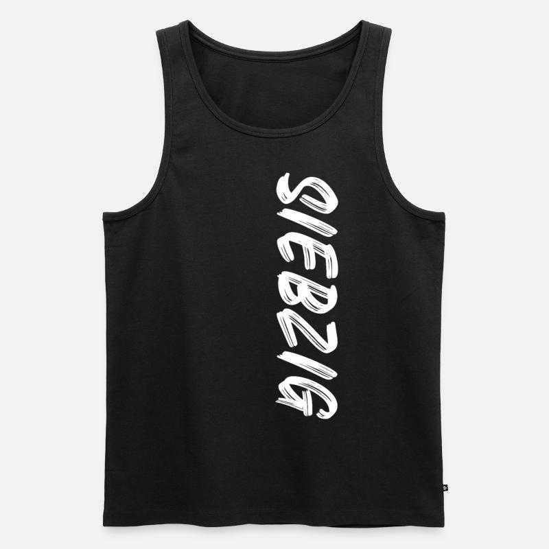 70 / Siebzig / 70. Geburtstag - Männer Premium Bio Tank Top - Schwarz