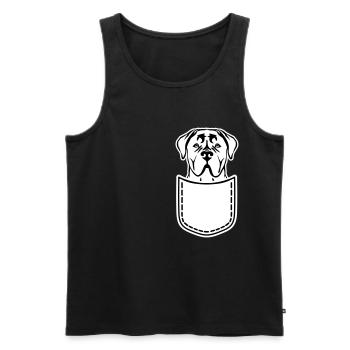 Cane Corso - Men's Premium Organic Tank Top - black - Front - AI Model Male 178 light (178cm)