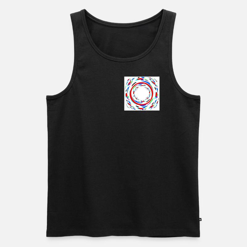 Bunte Spiralen - - Männer Premium Bio Tank Top - Schwarz