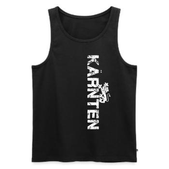 Carinthia - Men's Premium Organic Tank Top - black - Front - AI Model Male 178 light (178cm)