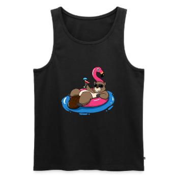 Bieber holiday holidays summer gift - Men's Premium Organic Tank Top - black - Front - AI Model Male 178 light (178cm)