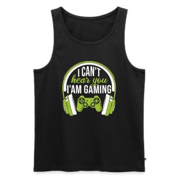 Gambling Gamer Gamer Gambler disant drôle - Débardeur bio Premium Homme - noir - Devant - AI Model Male 178 light (178cm)