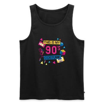 90s 90s soirée à thème costume - Débardeur bio Premium Homme - noir - Devant - AI Model Male 178 light (178cm)