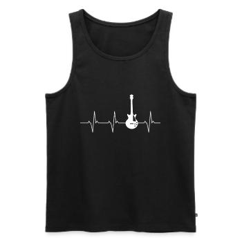 Geschenk Gitarren Gitarrist Gitarre - Männer Premium Bio Tank Top - Schwarz - Vorne - Michal (187cm)