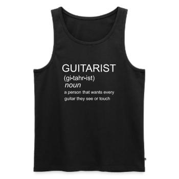 Geschenk Gitarre Gitarren Gitarrist - Männer Premium Bio Tank Top - Schwarz - Vorne - Michal (187cm)