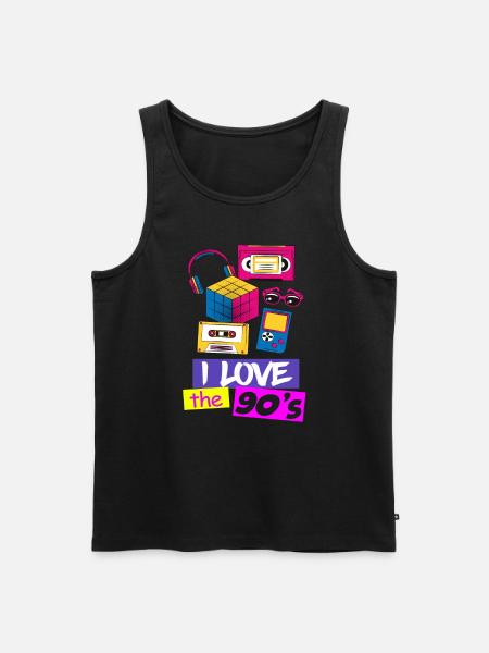 80s 90s 80s 90s - Men's Premium Organic Tank Top - black