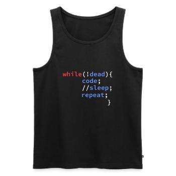 informatik entwickler coding programmierer - Männer Premium Bio Tank Top - Schwarz - Vorne - Michal (187cm)