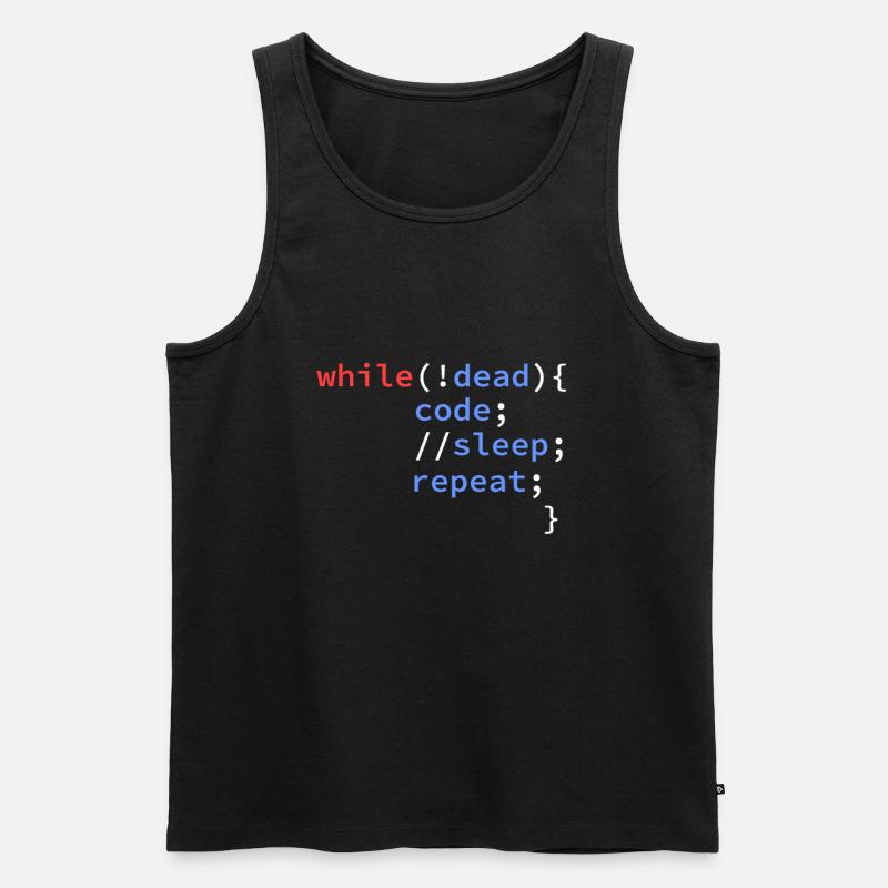 computer science developer coding programmer - Men's Premium Organic Tank Top - black