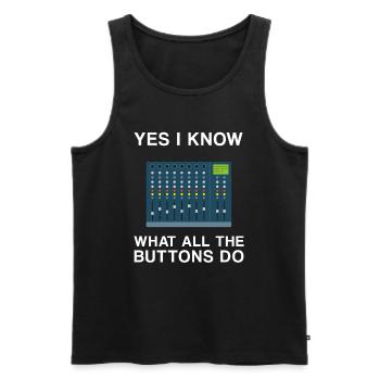 sound engineer ton ingenier Audio Engineer tontech - Männer Premium Bio Tank Top - Schwarz - Vorne - AI Model Male 178 light (178cm)