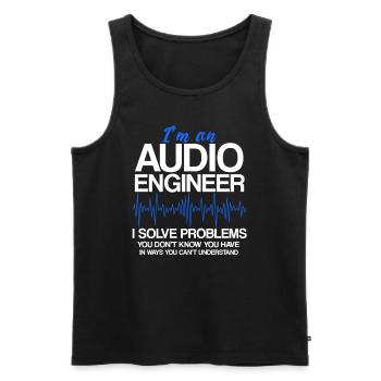 Audio Engineer ton ingenier sound engineer tontech - Männer Premium Bio Tank Top - Schwarz - Vorne - AI Model Male 178 light (178cm)