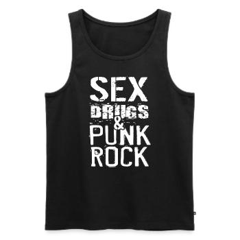 punk punk rock punk rocker - Débardeur bio Premium Homme - noir - Devant - AI Model Male 178 light (178cm)