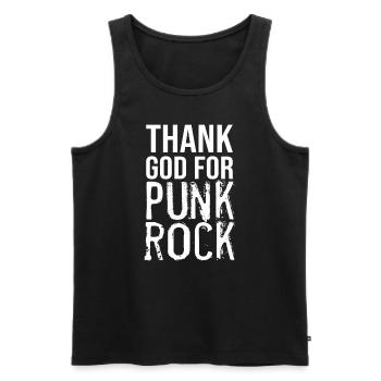 punk punk punk rock rocker - Débardeur bio Premium Homme - noir - Devant - AI Model Male 178 light (178cm)