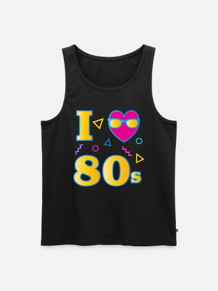 I love 80s - 80s - Men's Premium Organic Tank Top - black