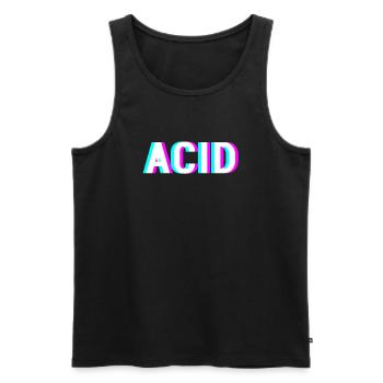 Acid - Rave Techno Party - Débardeur bio Premium Homme - noir - Devant - AI Model Male 178 light (178cm)
