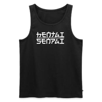 Hentai Senpai - Männer Premium Bio Tank Top - Schwarz - Vorne - AI Model Male 178 light (178cm)