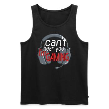 can't hear you, I'm gaming - Men's Premium Organic Tank Top - black - Front - AI Model Male 178 light (178cm)