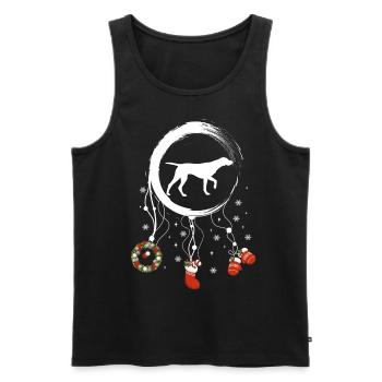 Pointer Weihnachten Weihnachtstraumfänger - Männer Premium Bio Tank Top - Schwarz - Vorne - Michal (187cm)