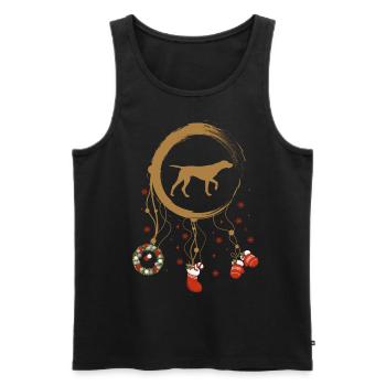 Pointer Weihnachten Weihnachtstraumfänger - Männer Premium Bio Tank Top - Schwarz - Vorne - Michal (187cm)