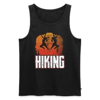 Hiking - Männer Premium Bio Tank Top - Schwarz - Vorne - Michal (187cm)