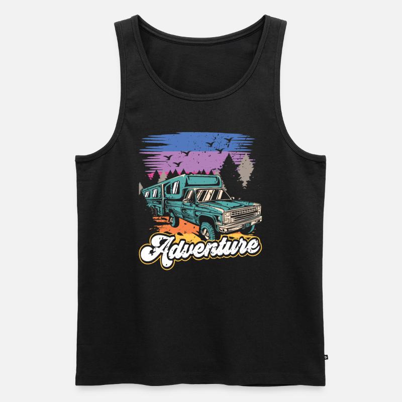 adventure - Männer Premium Bio Tank Top - Schwarz
