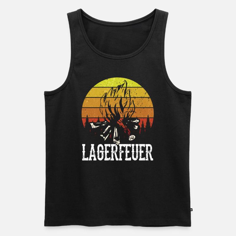 Camp fire - Männer Premium Bio Tank Top - Schwarz