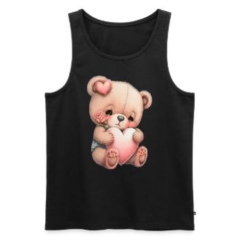 Teddy Bear Cuddly Toy Toy Sleep T-shirt - Débardeur bio Premium Homme - noir - Devant - Michal (187cm)