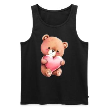 Teddy Bear Cuddly Toy Toy Sleep T-shirt - Débardeur bio Premium Homme - noir - Devant - Michal (187cm)
