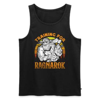 Bodybuilding - Training for ragnarok - Men's Premium Organic Tank Top - black - Front - Michal (187cm)