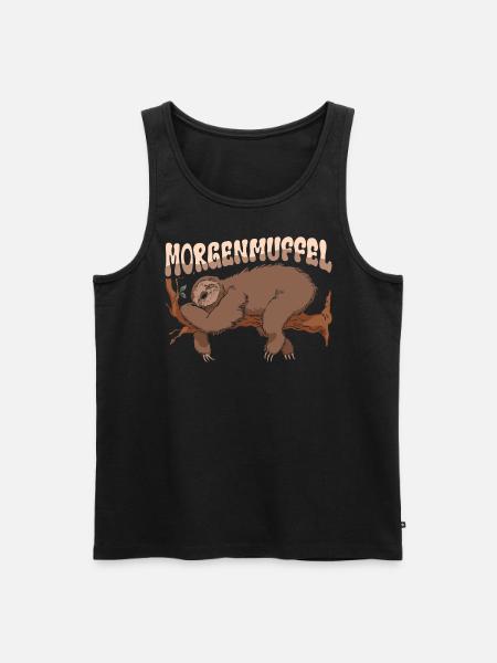 Morgenmuffel - Männer Premium Bio Tank Top - Schwarz